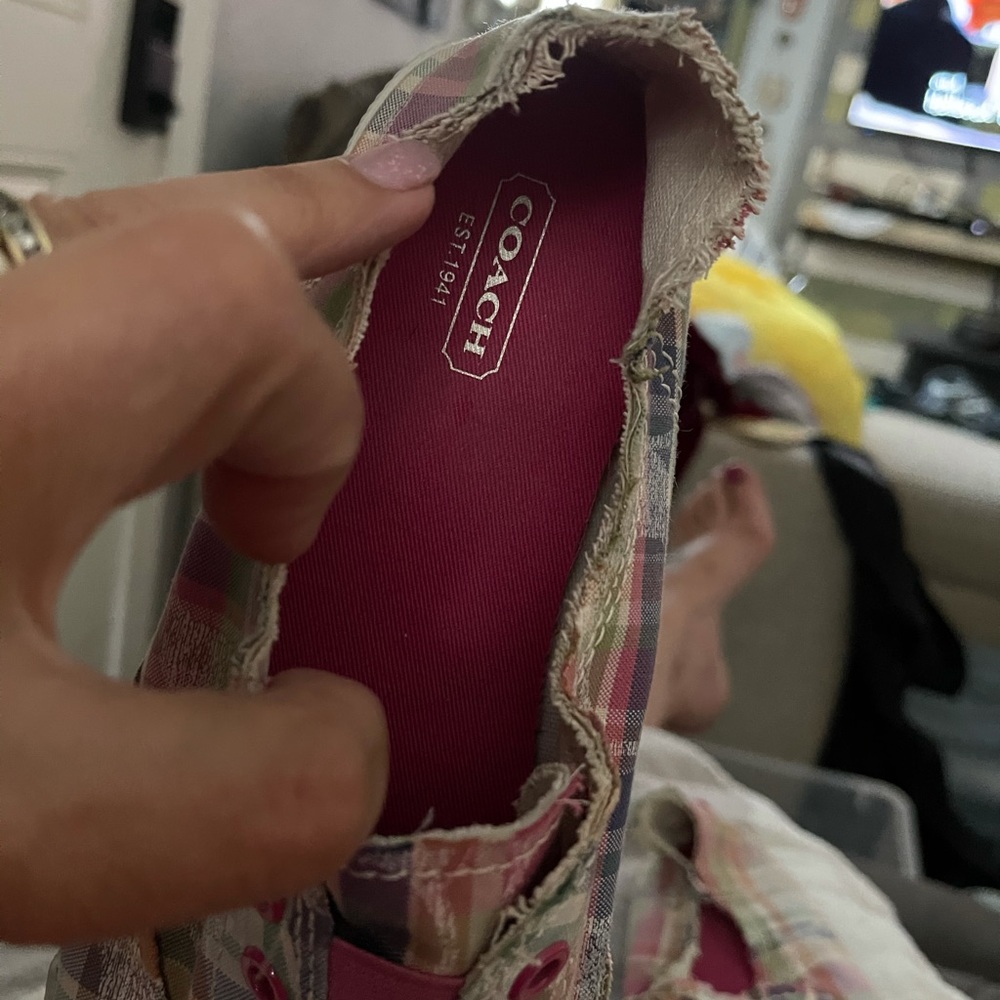 Adorable Coach sneakers.  Multi color